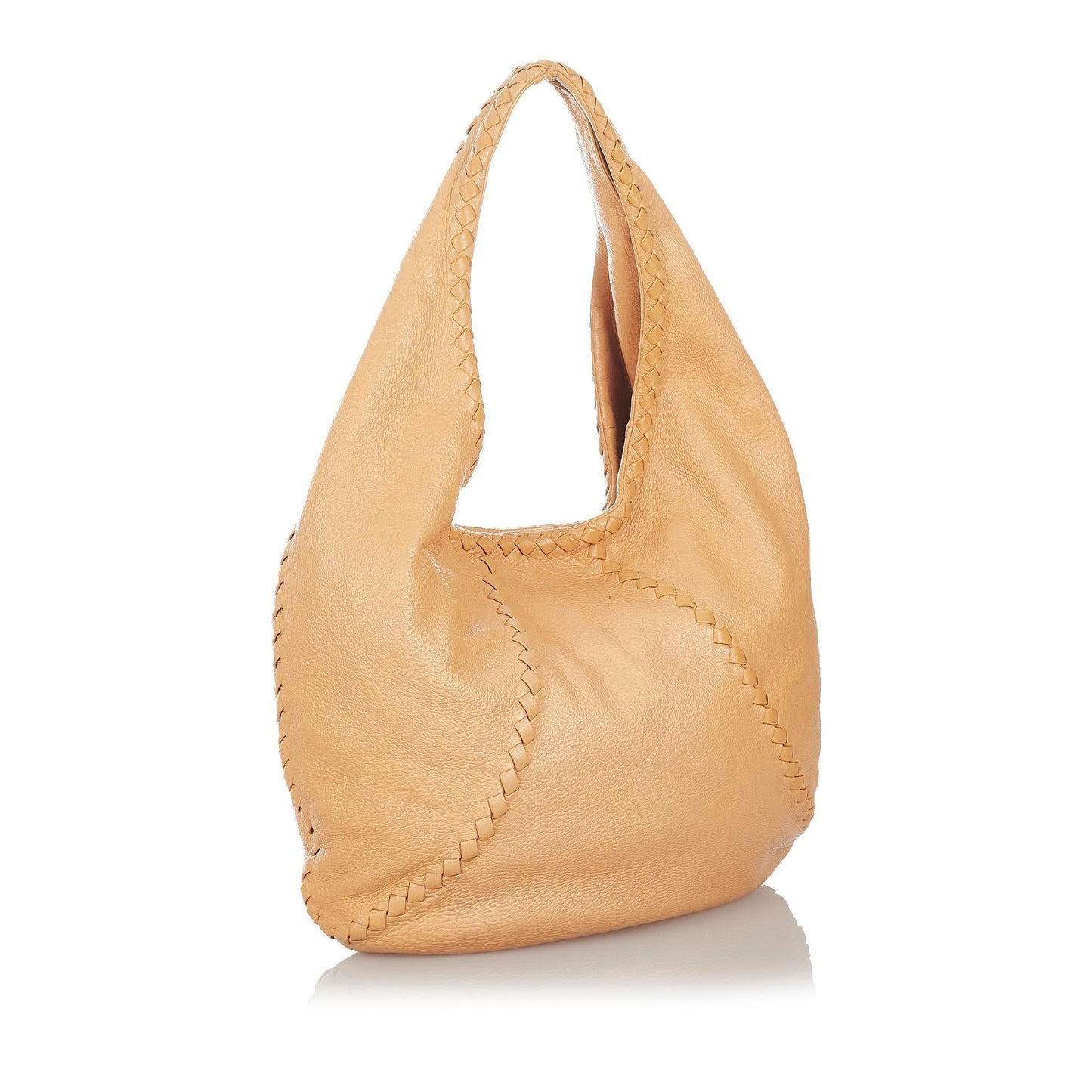 Luxury Bottega Veneta Baseball Leather Hobo Bag (SHG-27143)
