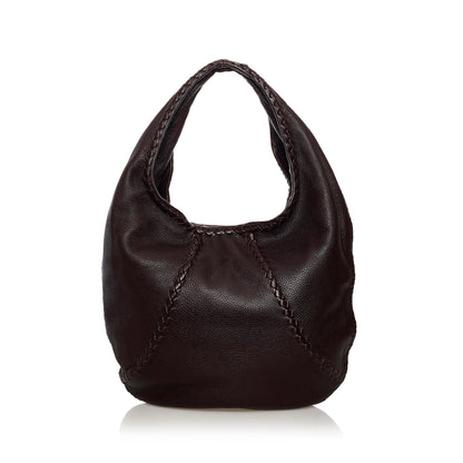 Luxury Bottega Veneta Baseball Leather Hobo Bag (SHG-32401)