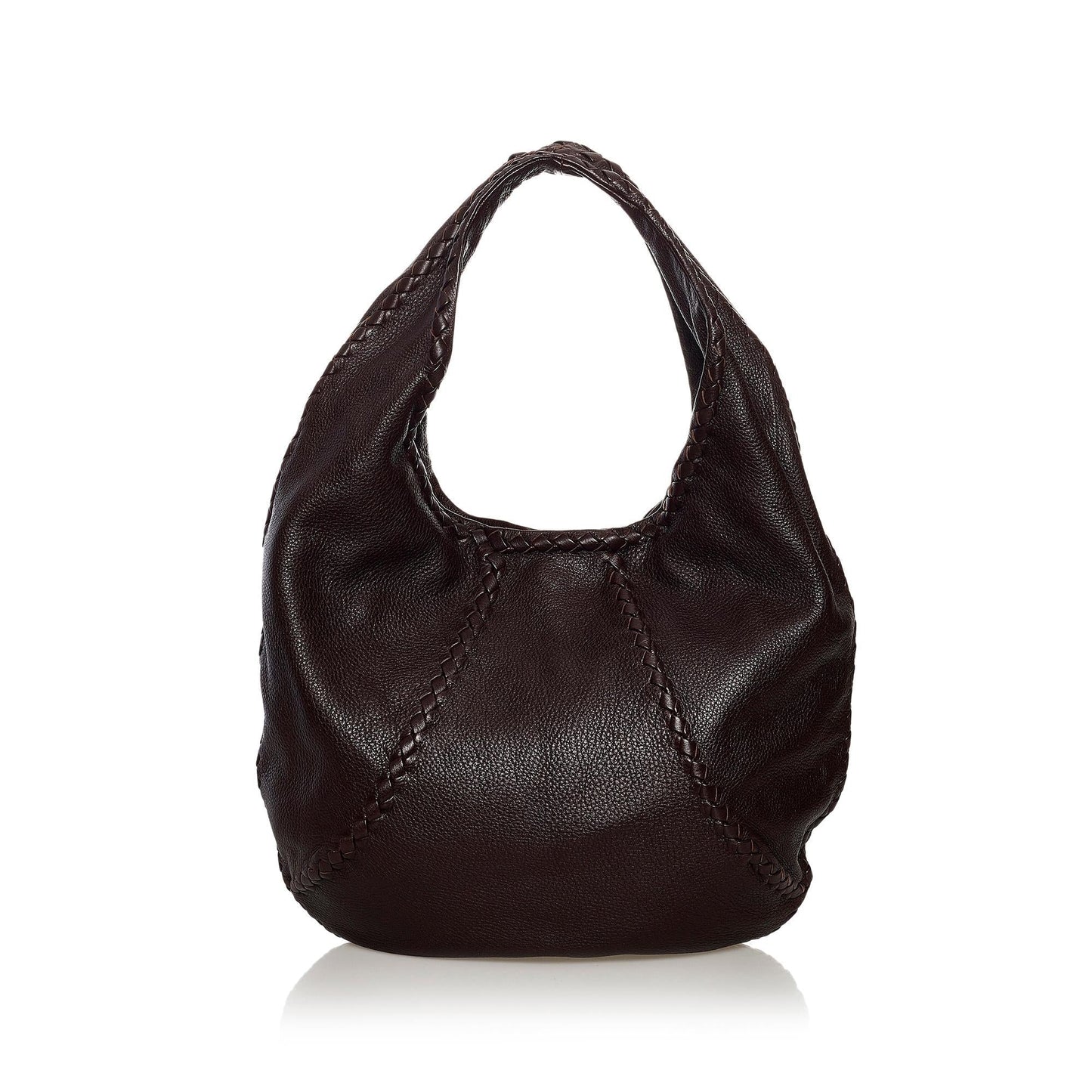 Luxury Bottega Veneta Baseball Leather Hobo Bag (SHG-32401)
