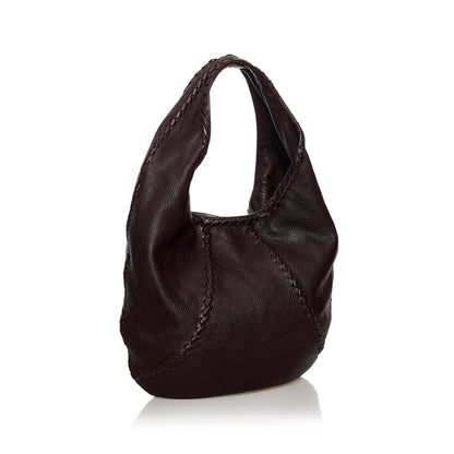 Luxury Bottega Veneta Baseball Leather Hobo Bag (SHG-32401)