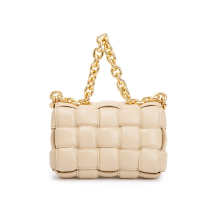 Bottega Veneta Beige Nappa Intrecciato Padded Cassette Bag