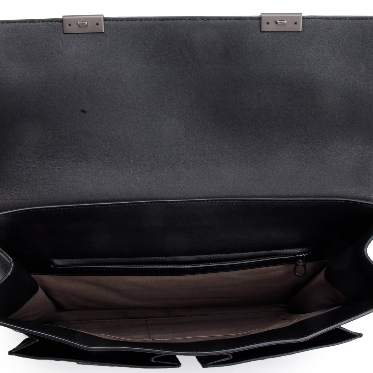 Bottega Veneta Black Intrecciato Leather Briefcase Backpack