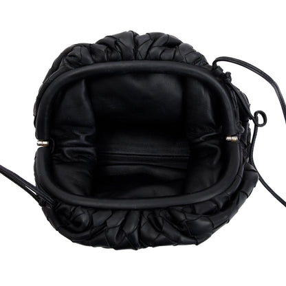 Bottega Veneta Black Intrecciato Leather Mini Pouch