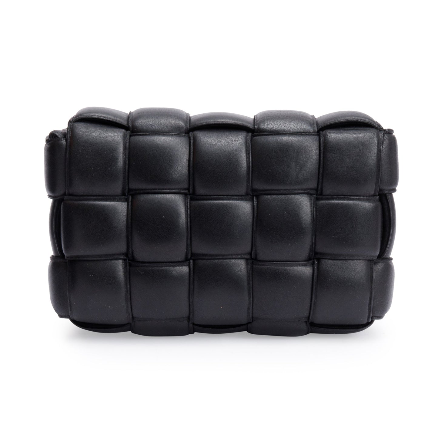 Bottega Veneta Black Lambskin Leather Classic Padded Cassette Bag
