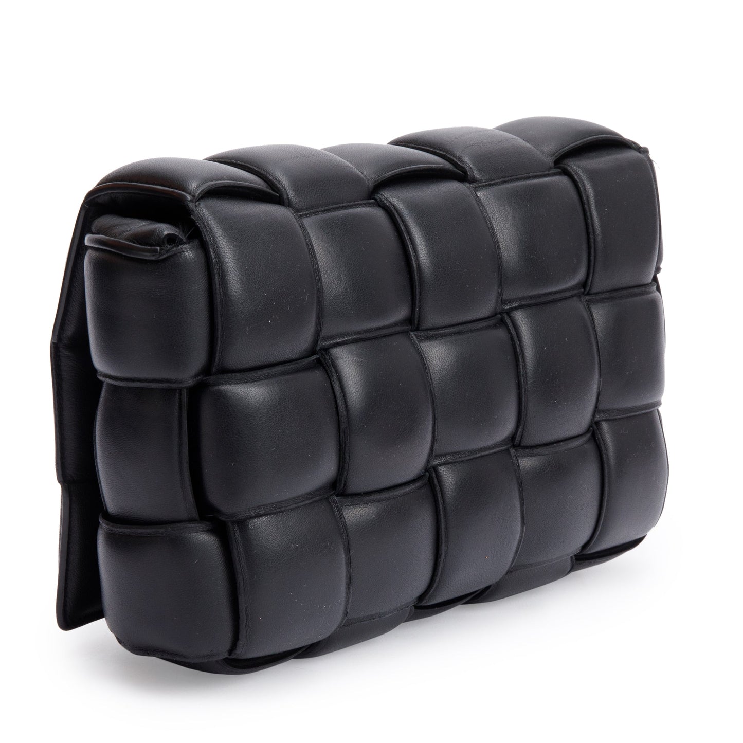 Bottega Veneta Black Lambskin Leather Classic Padded Cassette Bag