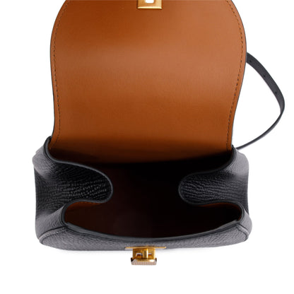 Bottega Veneta Black Leather Palmellato Crossbody Belt Bag