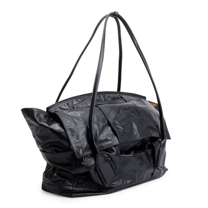 Bottega Veneta Black Maxi Intrecciato Leather Large Arco Slouch Bag
