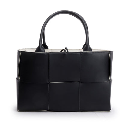 Bottega Veneta Black Maxi Intrecciato Leather Small Arco Tote