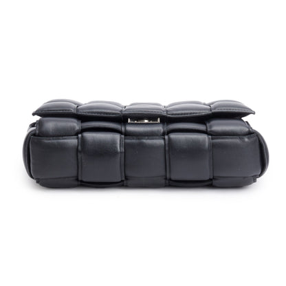 Bottega Veneta Black Nappa Intrecciato Padded Chain Cassette Bag