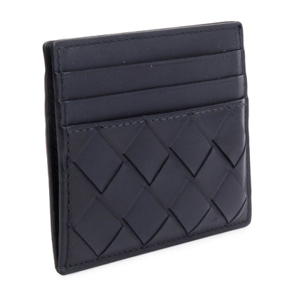 Bottega Veneta Black Nappa Leather Intrecciato Card Holder