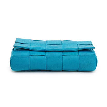 Bottega Veneta Blue Webbing Intrecciato Cassette Bag