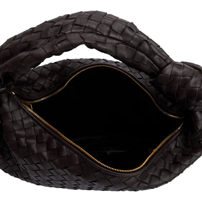 Bottega Veneta Brown Intrecciato Leather Large Jodie Bag