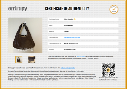 Bottega Veneta Brown Intrecciato Leather Small Hobo Bag