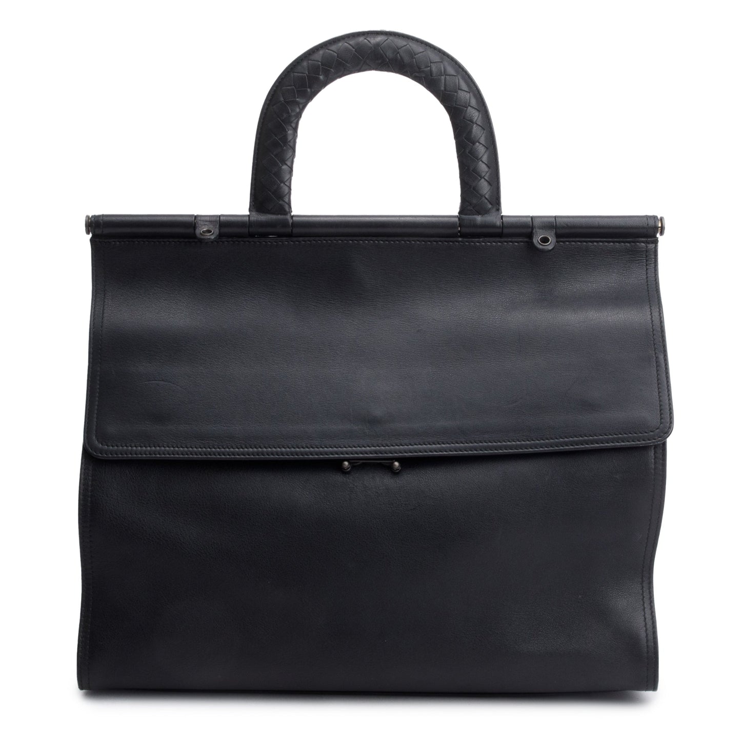 Bottega Veneta Brown Leather Top Handle Briefcase