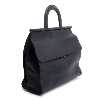 Bottega Veneta Brown Leather Top Handle Briefcase