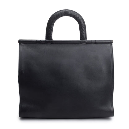 Bottega Veneta Brown Leather Top Handle Briefcase