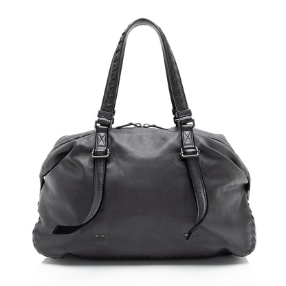 Luxury Bottega Veneta Buffalo Leather Satchel (SHF-W1iSWN)