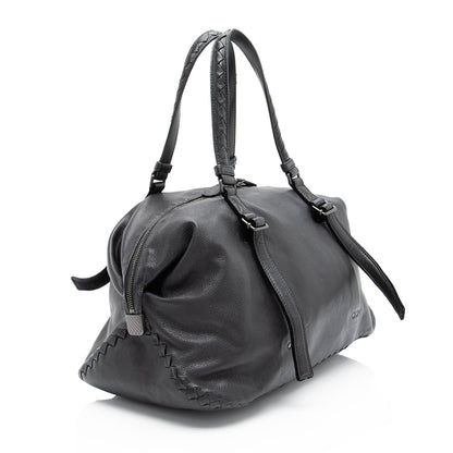 Luxury Bottega Veneta Buffalo Leather Satchel (SHF-W1iSWN)