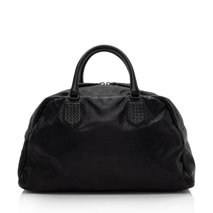 Luxury Bottega Veneta Calfskin Karung Intrecciato Weekender (SHF-t75dld)