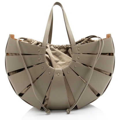 Luxury Bottega Veneta Calfskin The Shell Large Tote (SHF-23531)