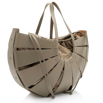 Luxury Bottega Veneta Calfskin The Shell Large Tote (SHF-23531)