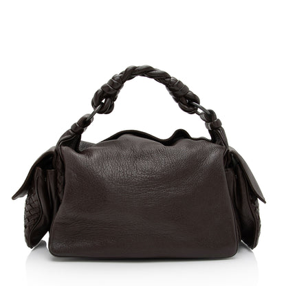 Luxury Bottega Veneta Cervo Cocker Satchel (SHF-jlBNVm)