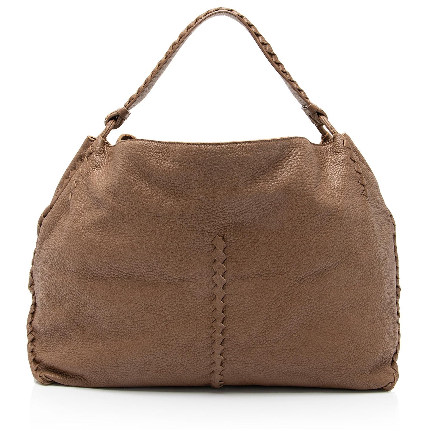 Luxury Bottega Veneta Cervo Leather Intrecciato Large Hobo (SHF-23370)
