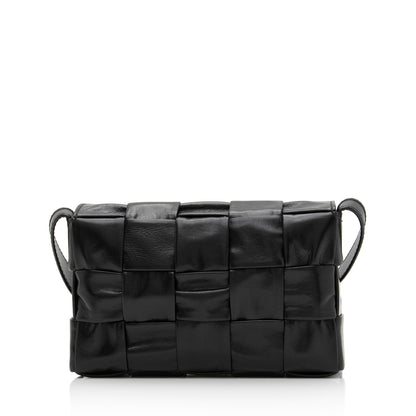 Luxury Bottega Veneta Distressed Calfskin Cassette Small Crossbody Bag (SHF-Mj13CL)