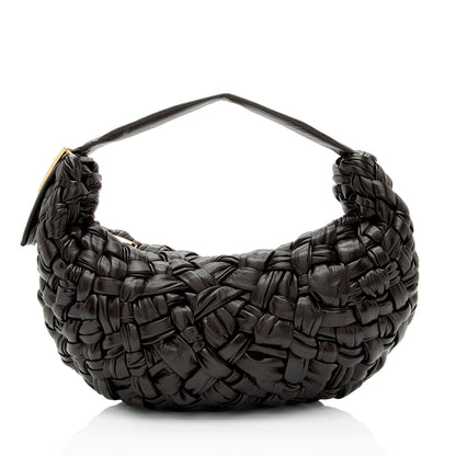 Luxury Bottega Veneta Foulard Intrecciato Banana Hobo (SHF-Uae3dd)