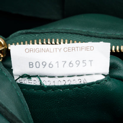 Bottega Veneta Green Intrecciato Lambskin Leather Classic Cassette Bag