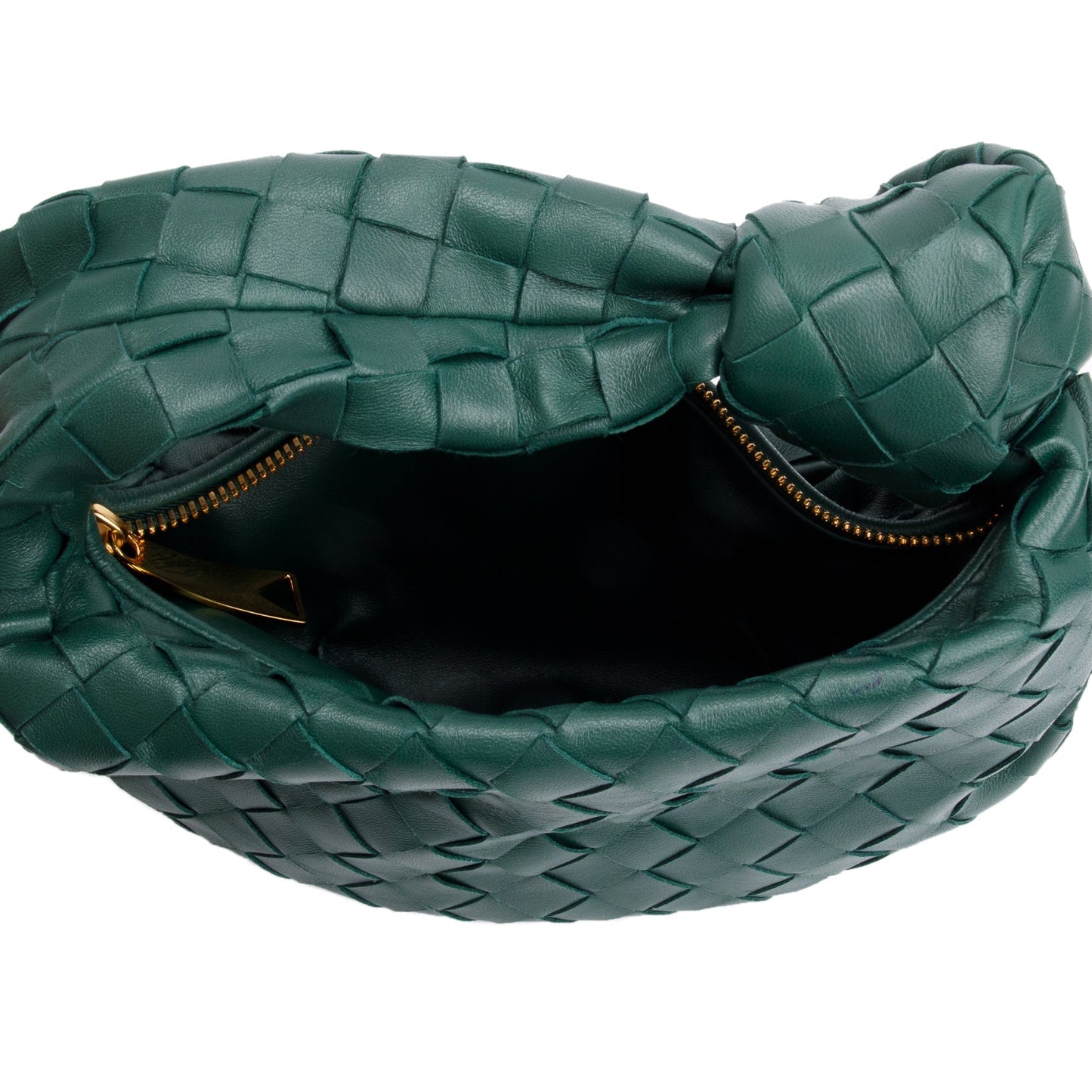 Bottega Veneta Green Intrecciato Leather Mini Jodie Bag