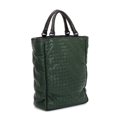 Bottega Veneta Green Intrecciato Nappa Small Vertical Tote