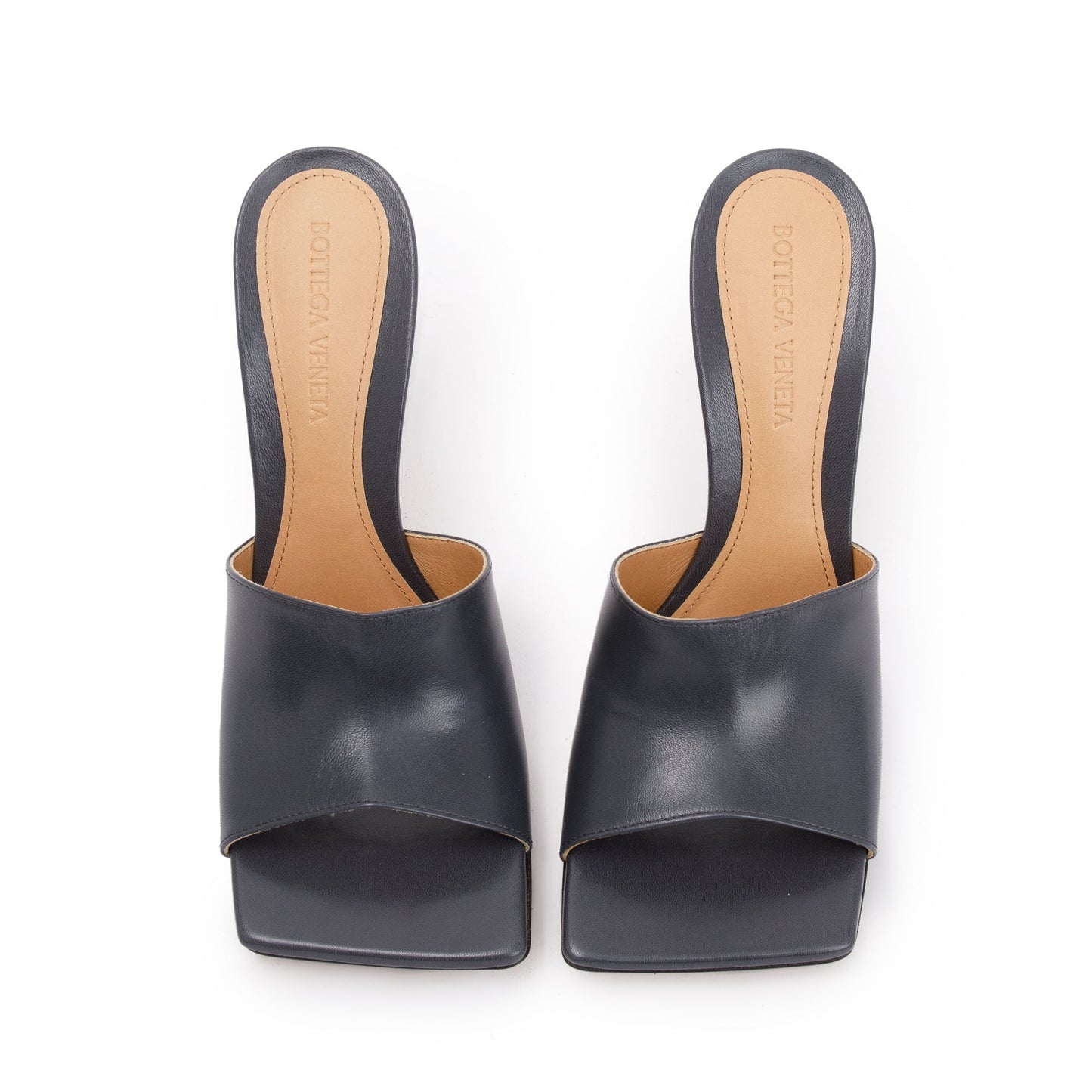Bottega Veneta Grey Nappa Leather Stretch Mule, Size 36