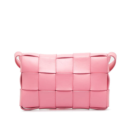 Luxury Bottega Veneta Intrecciato Cassette Leather Crossbody Bag (SHG-bylInr)