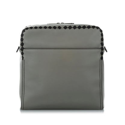 Luxury Bottega Veneta Intrecciato Checker Pilot Leather Crossbody Bag (SHG-24609)