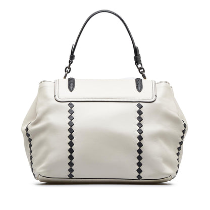 Luxury Bottega Veneta Intrecciato Double Buckle Satchel (SHG-C2xywZ)