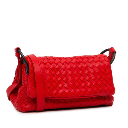 Luxury Bottega Veneta Intrecciato Flap Crossbody (SHG-XBGpUp)