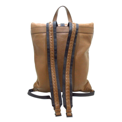 Luxury Bottega Veneta Intrecciato Fold-Over Buckle Backpack (SHG-M7fNU2)
