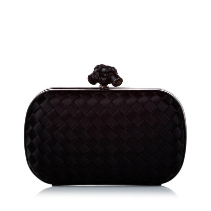 Luxury Bottega Veneta Intrecciato Knot Silk Clutch Bag (SHG-29344)