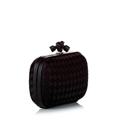 Luxury Bottega Veneta Intrecciato Knot Silk Clutch Bag (SHG-29344)