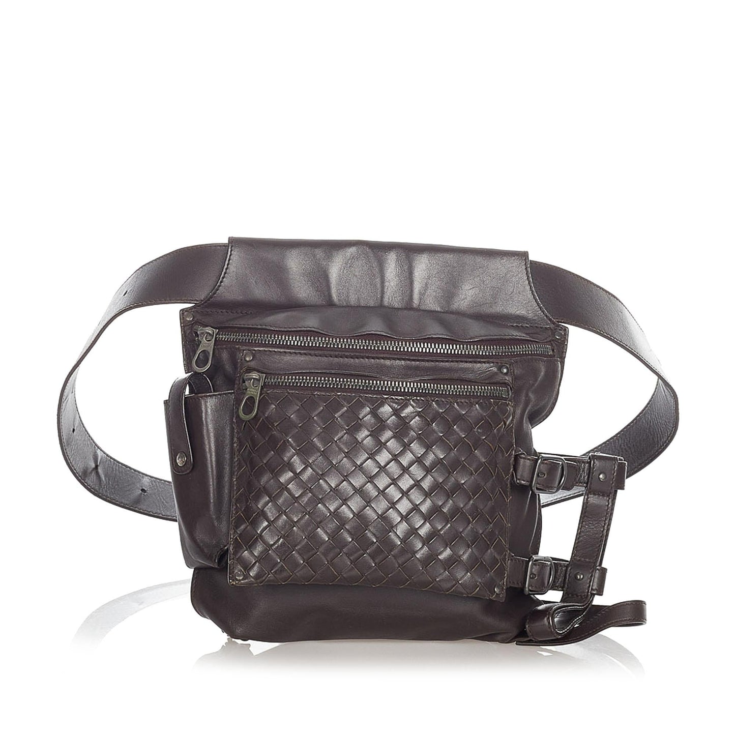 Luxury Bottega Veneta Intrecciato Leather Belt Bag (SHG-68DlXO)