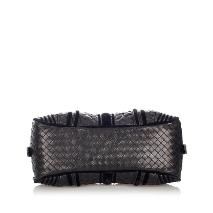 Luxury Bottega Veneta Intrecciato Leather Boston Bag (SHG-27192)