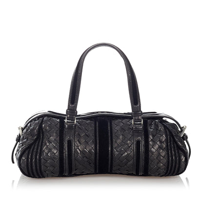 Luxury Bottega Veneta Intrecciato Leather Boston Bag (SHG-27192)