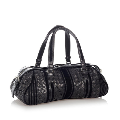 Luxury Bottega Veneta Intrecciato Leather Boston Bag (SHG-27192)