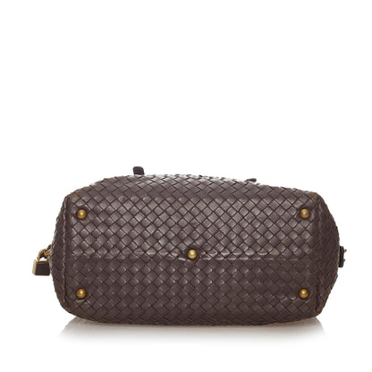 Luxury Bottega Veneta Intrecciato Leather Boston Bag (SHG-27937)