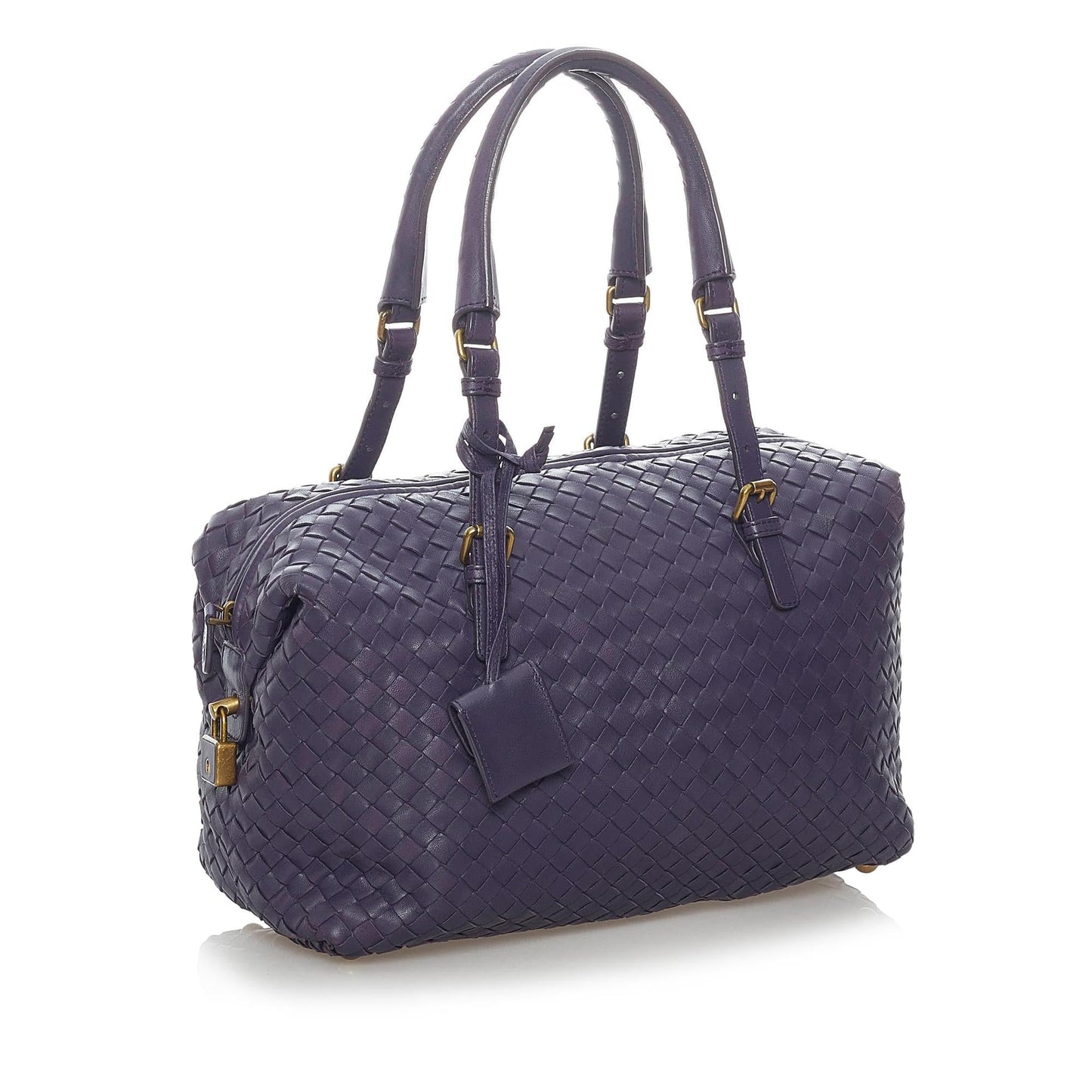 Luxury Bottega Veneta Intrecciato Leather Boston Bag (SHG-30407)