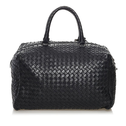 Luxury Bottega Veneta Intrecciato Leather Boston Bag (SHG-32408)