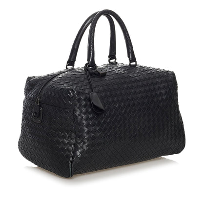 Luxury Bottega Veneta Intrecciato Leather Boston Bag (SHG-32408)