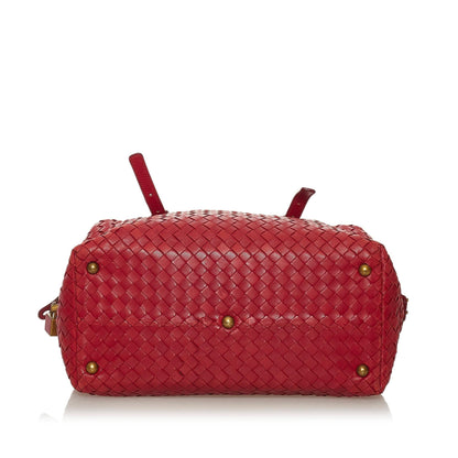 Luxury Bottega Veneta Intrecciato Leather Boston Bag (SHG-33071)