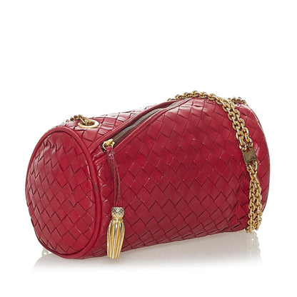 Luxury Bottega Veneta Intrecciato Leather Chain Crossbody Bag (SHG-28133)